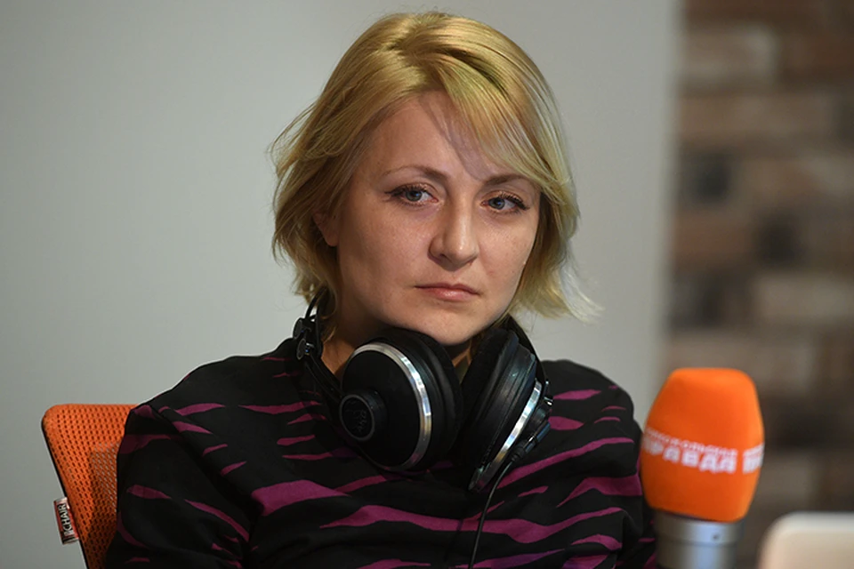 Евгения Чудновец на радио "Комсомольская правда".