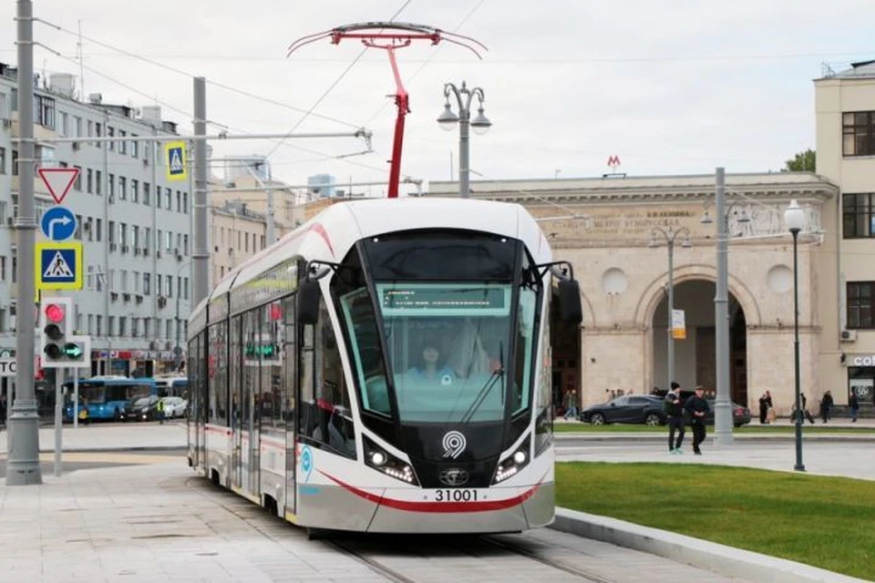 Трамвайное движение на площади Тверская Застава открылось в начале сентября. Фото: Мосгортранс
