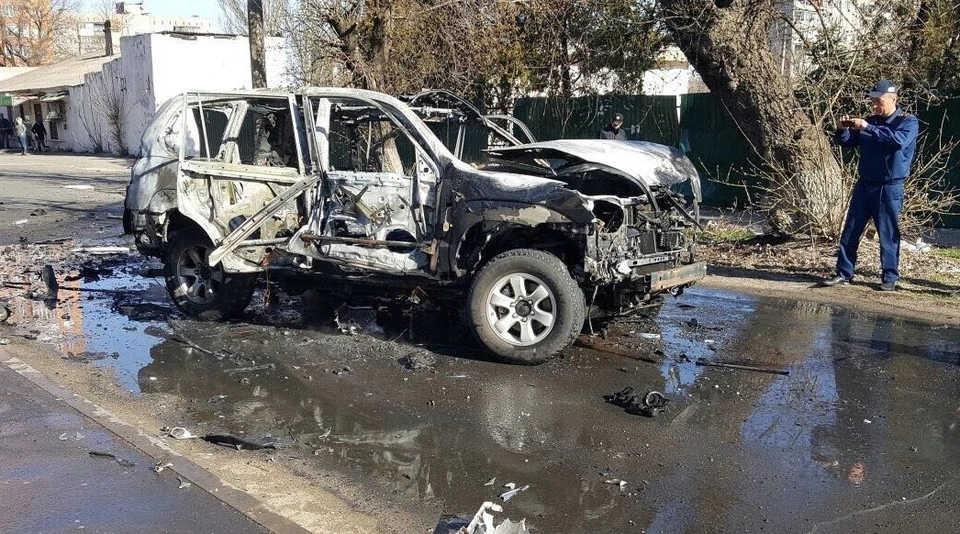 Полковник СБУ Хараберюш был взорван своем джипе 31 марта.ФОТО: 112.ua