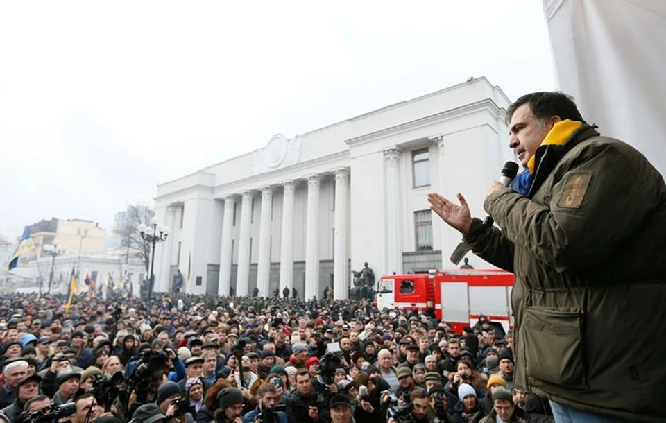 Михаил Саакашвили обещает оставаться у Верховной Рады "до победы"