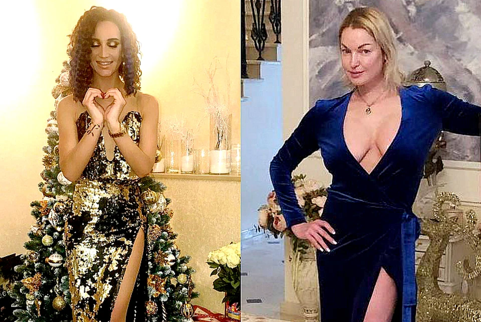 Ольга Бузова и Анастасия Волочкова предпочтение отдали платьям с глубоким декольте, что шокировало поклонников.