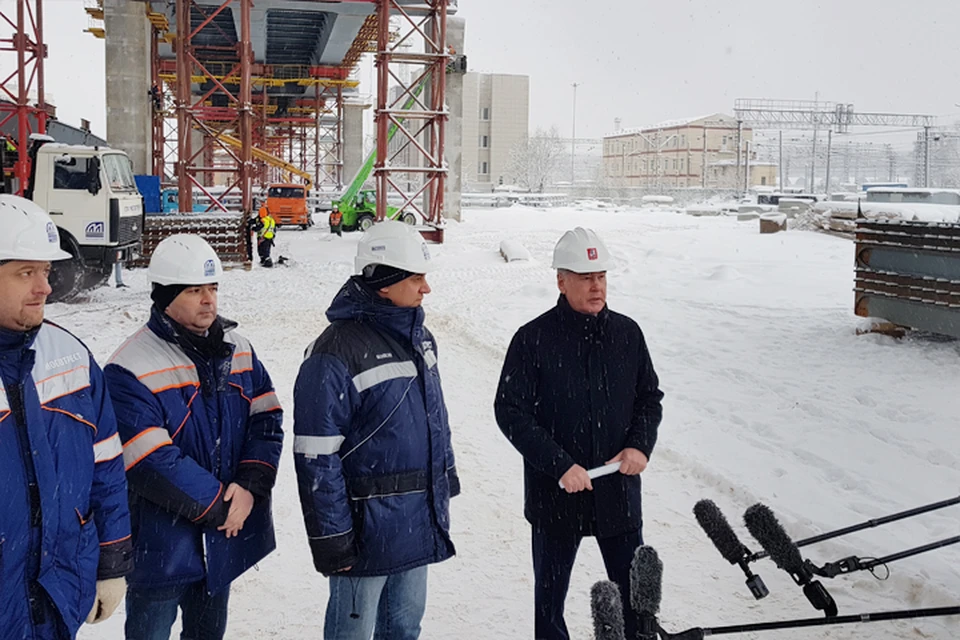 Мэр города Сергей Собянин осмотрел ход работ