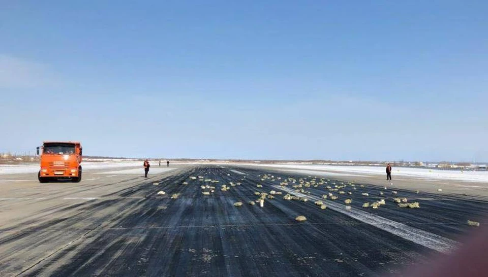 Из поврежденного люка самолета Ан-12 выпало золото.