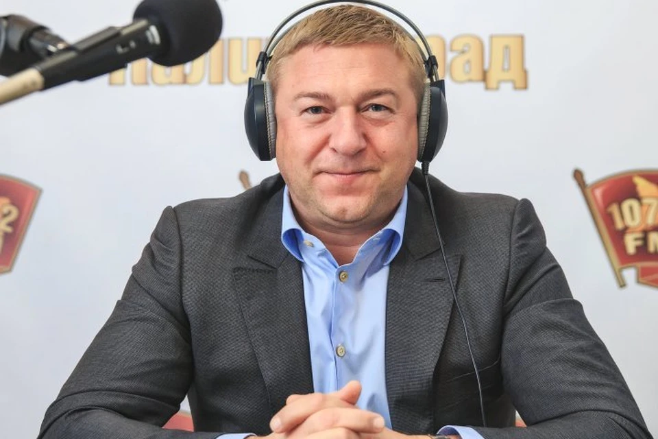 Александр Ярошук в студии радио "Комсомольская правда".