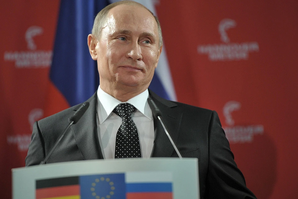 Президент России Владимир Путин на пресс-конференции в Ганновере, апрель 2013 года. ФОТО ИТАР-ТАСС/ Алексей Дружинин