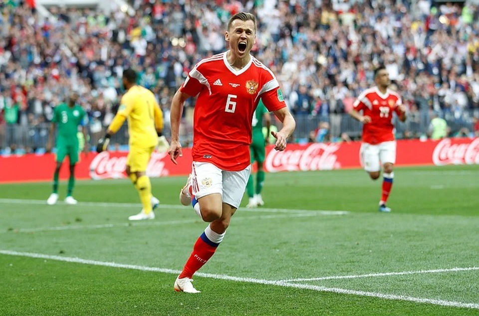 Денис Черышев забил второй гол в матче открытия ЧМ-2018