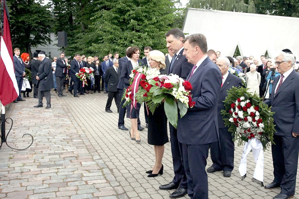В Латвии отметили День памяти жертв геноцида еврейского народа. Фото: LETA