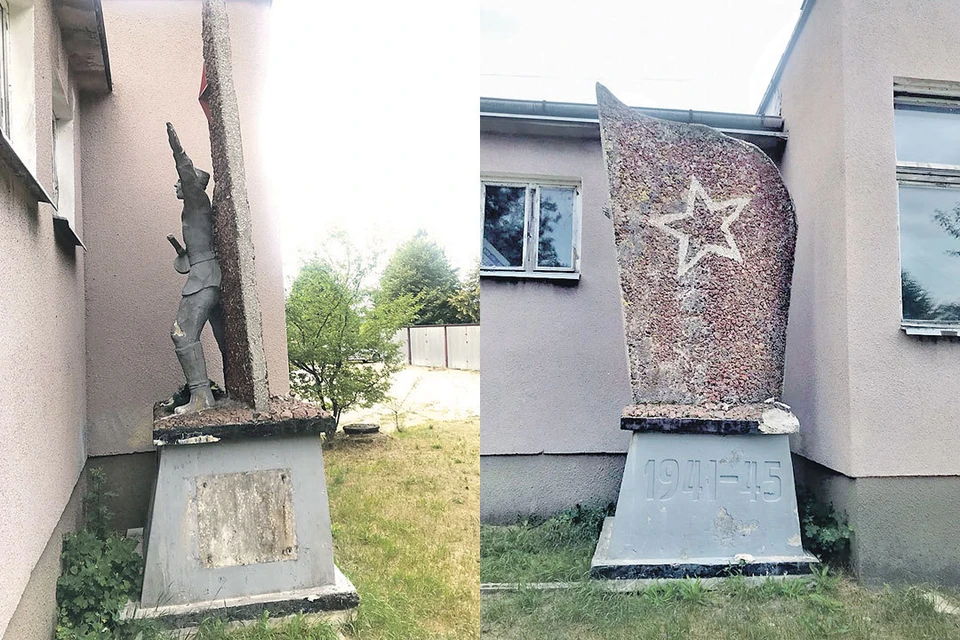 Памятник советскому солдату-освободителю в одном из поселков Польши. Местные сами его демонтировали и спрятали на территории склада одного из предприятий.