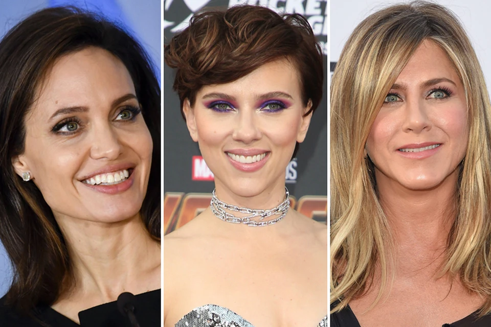Самые высокооплачиваемые актрисы-2018: Анджелина Джоли, Скарлетт Йоханссон, Дженнифер Энистон.