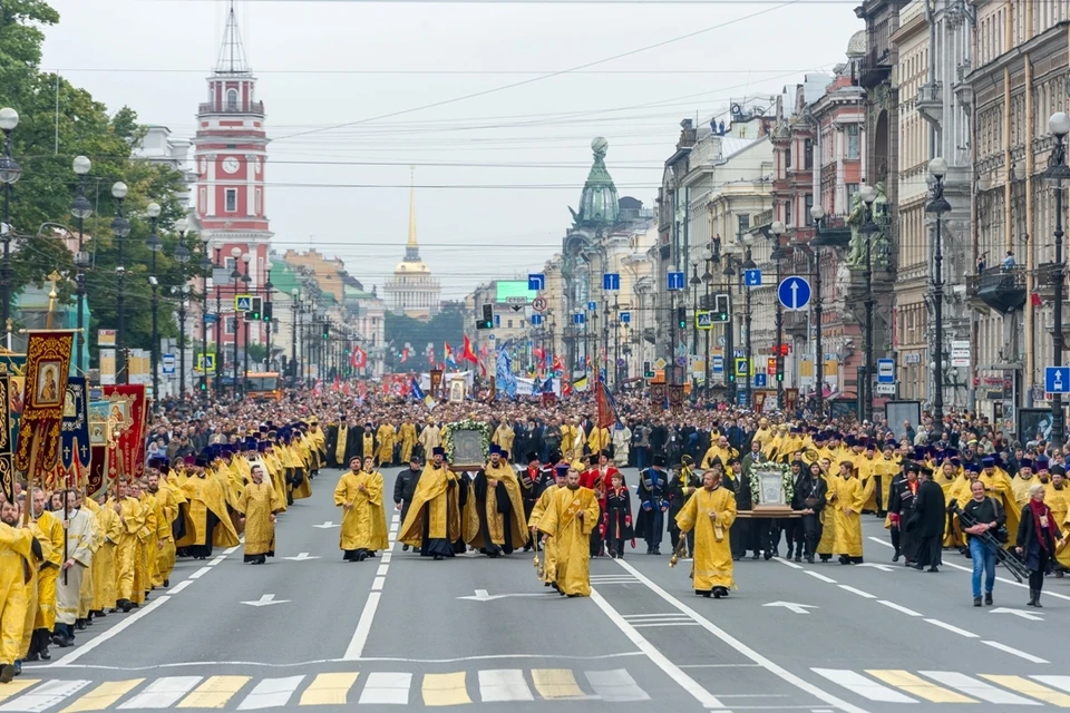 Крестный ход на Невском проспекте 12 сентября 2018: схема перекрытия улиц