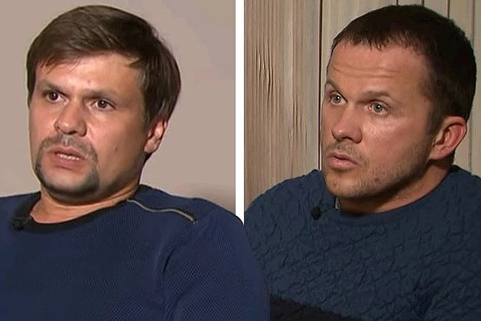 Фигуранты британского расследования в студии Russia Today во время интервью.