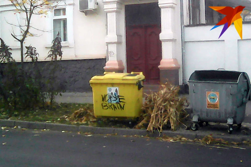 В центре Кишинева даже стебли кукурузы на тротуар бросают