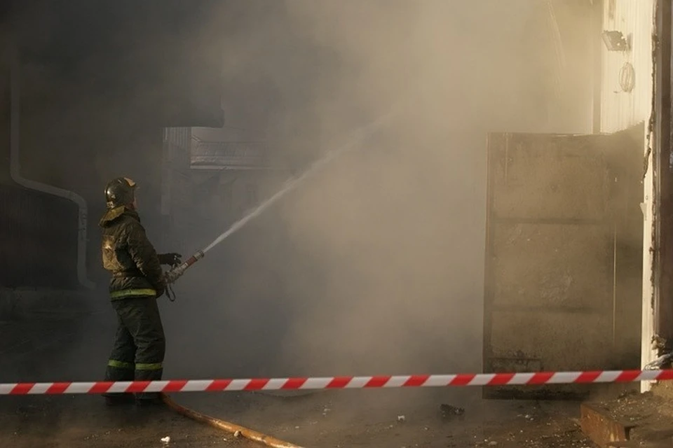 Крупный пожар в Маркова,