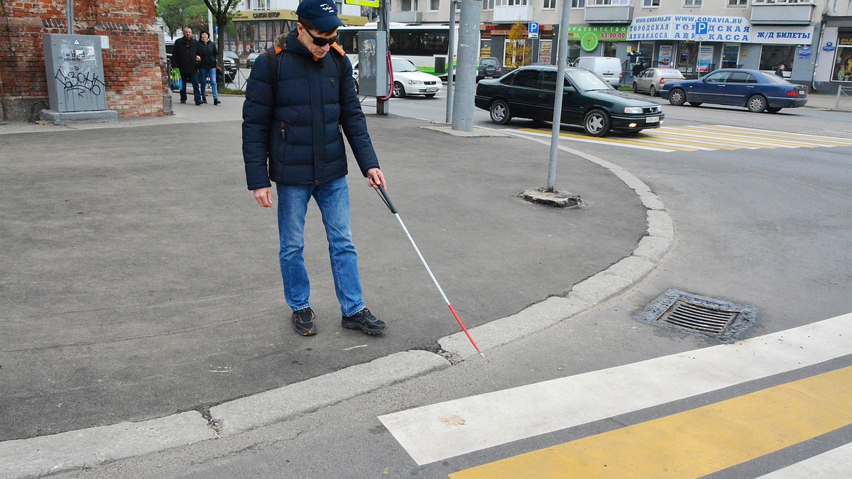 Ветки в лицо и столбы посреди тротуара: легко ли живется незрячим  калининградцам - KP.RU