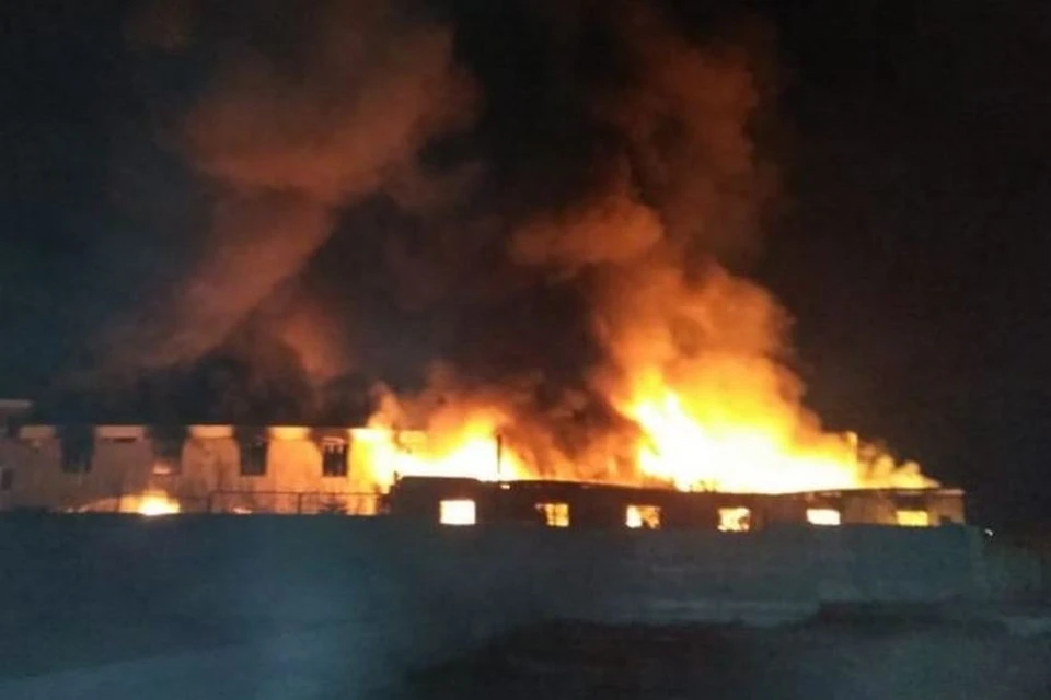 Пожар на заводе в Липецкой области