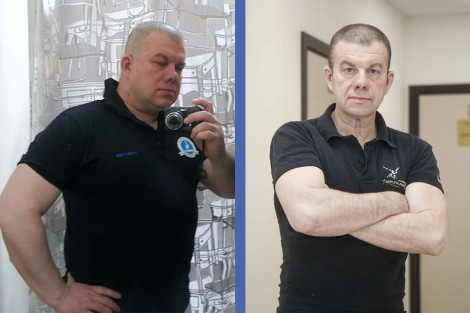 До и после диеты. Фото из архива Дмитрия