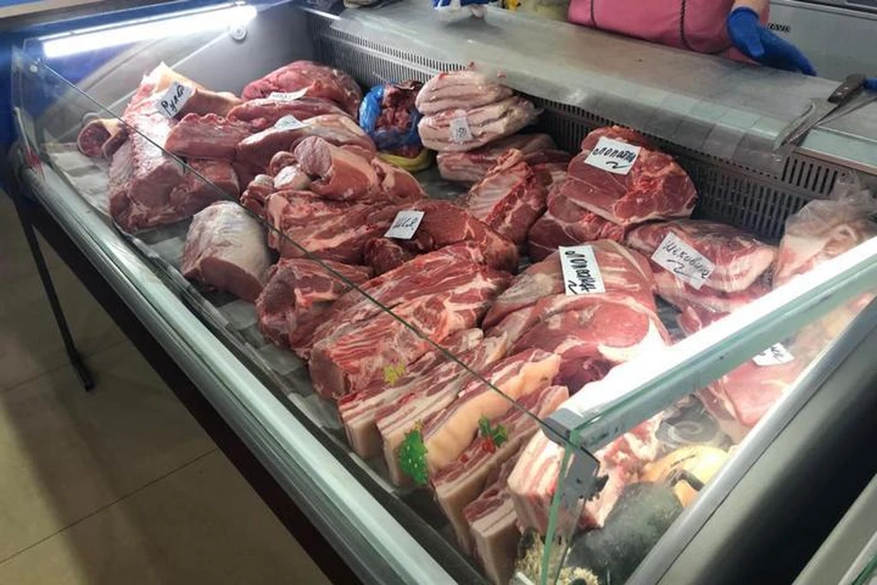 12 кг мяса. Привозное мясо из Новгорода.