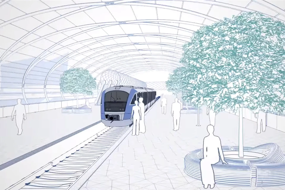 В 2019-м году у "Лахта Центра собираются" строить железнодорожную платформу. Фото: скриншот видео lakhta.center
