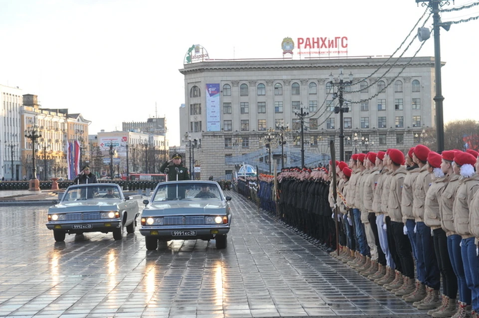 В Хабаровске прошла первая репетиция парада на День Победы
