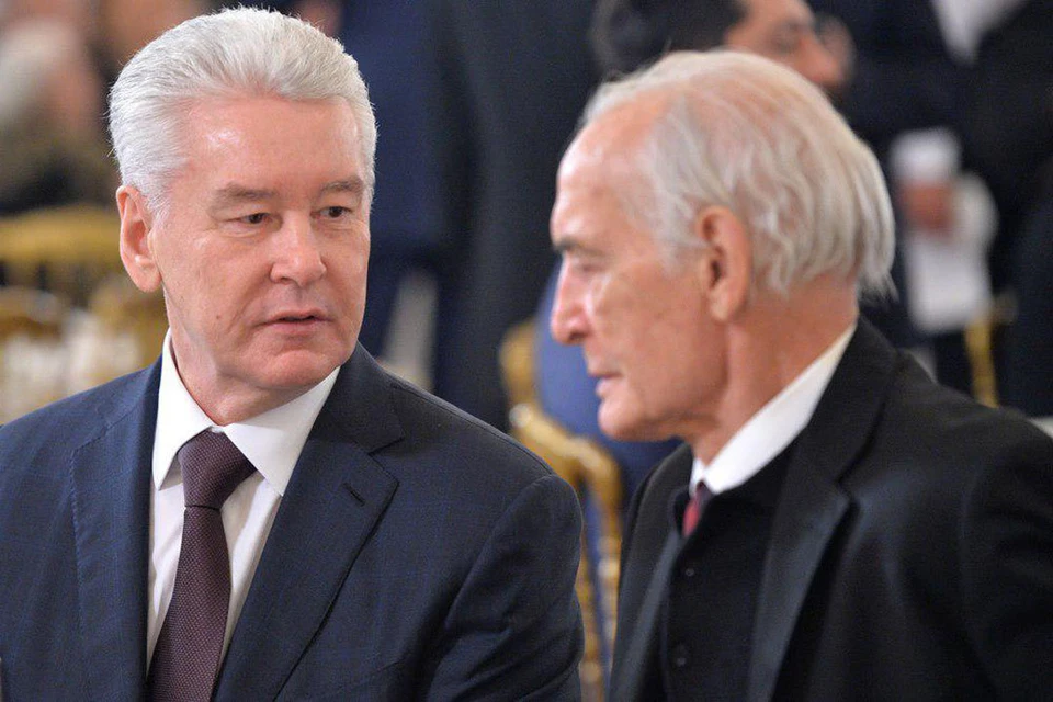 Сергей Собянин и Василий Лановой поздравили москвичей. Фото: Алексей Дружинин/ТАСС