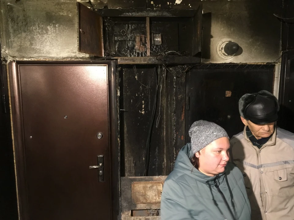 Первый этаж подгоревшего дома