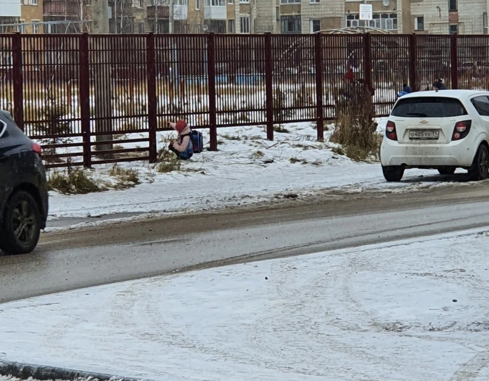 Ухтинские школьники вынужденно пролезают под забором. Фото из паблика информационной программы "День"