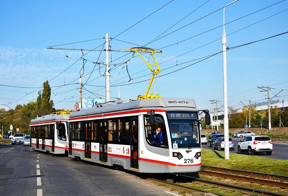 Новые трамвайные вагоны в Краснодаре Фото: МУП КТТУ