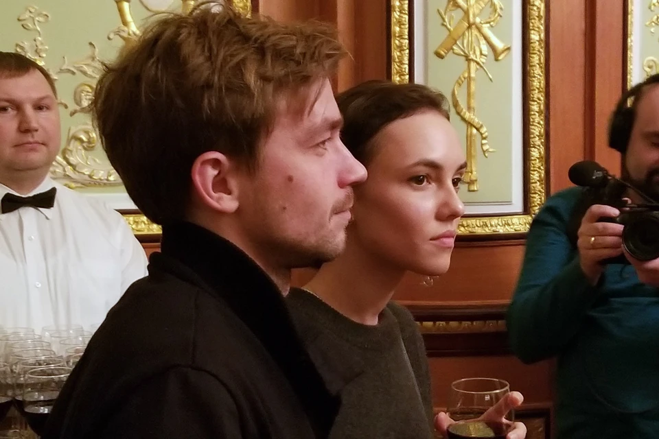 Актеры Александр Петров и Стася Милославская на Неделе российского кино в Нью-Йорке.
