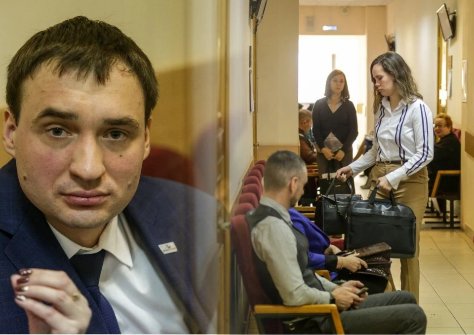 Антон Шарпилов и его бывшая жена в коридоре суда сидели очень далеко друг от друга.