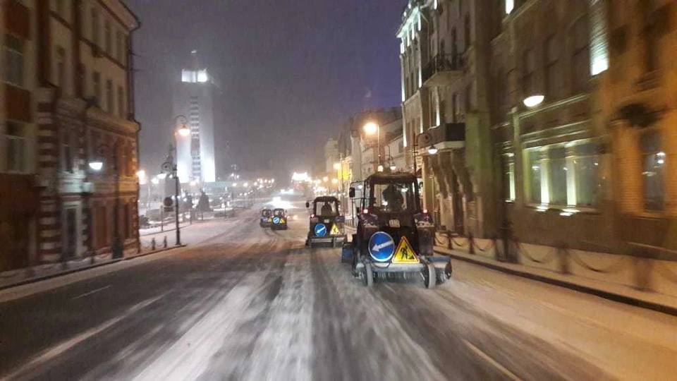 Метель во Владивостоке началась в ночь на воскресенье