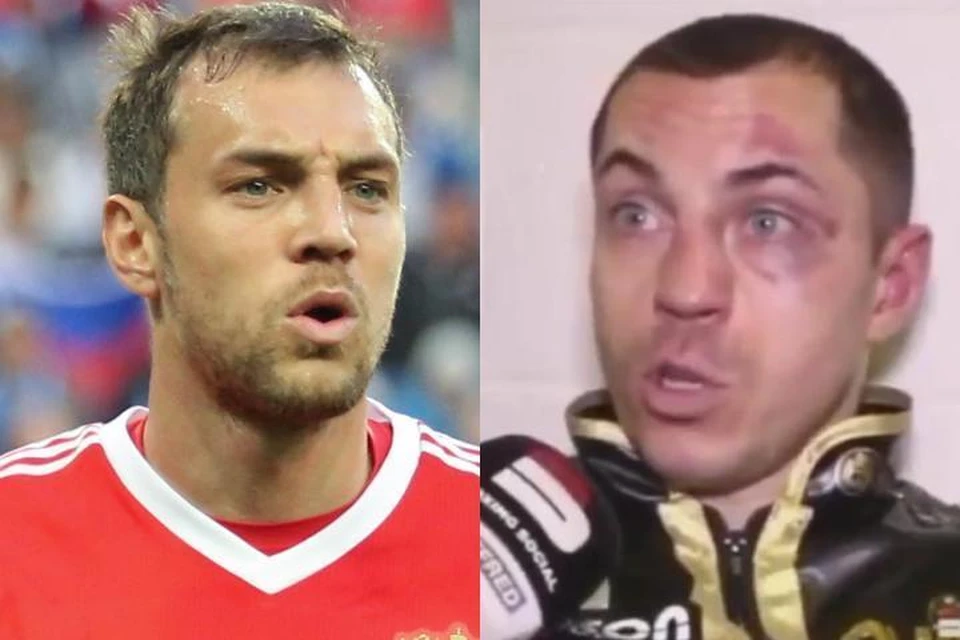 Сходство российского футболиста и британского боксера на лицо. Фото: Александр Глуз/скриншот с видео.