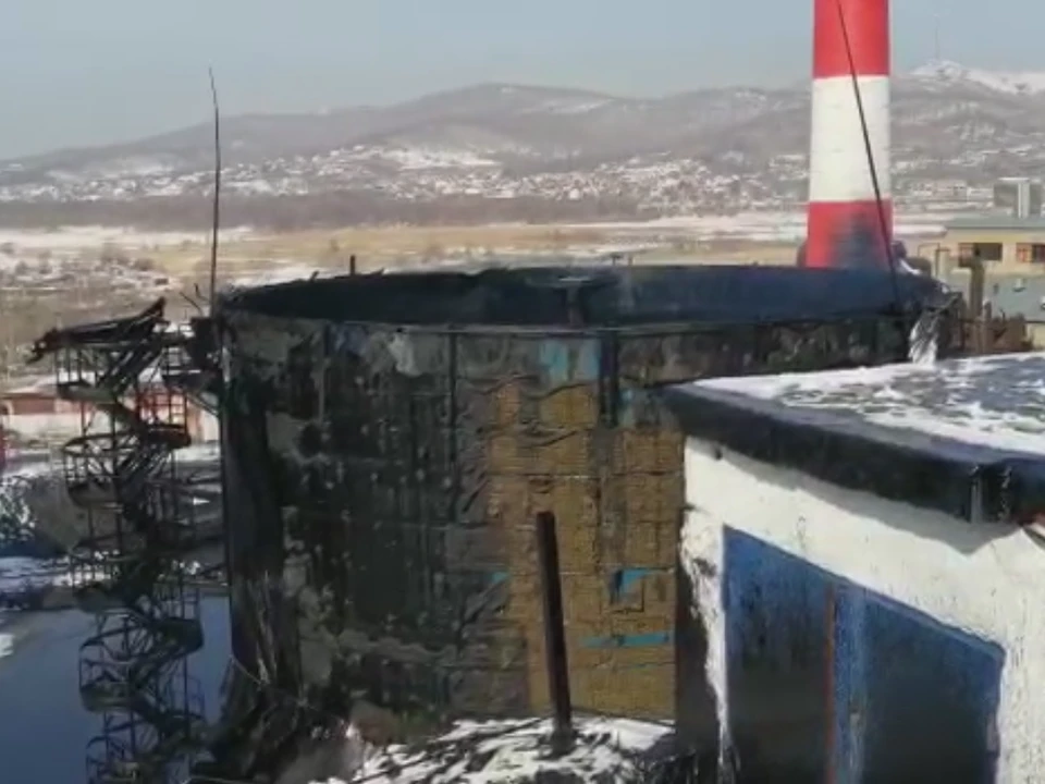В Находке взорвалась цистерна с мазутом. Скрин из видео