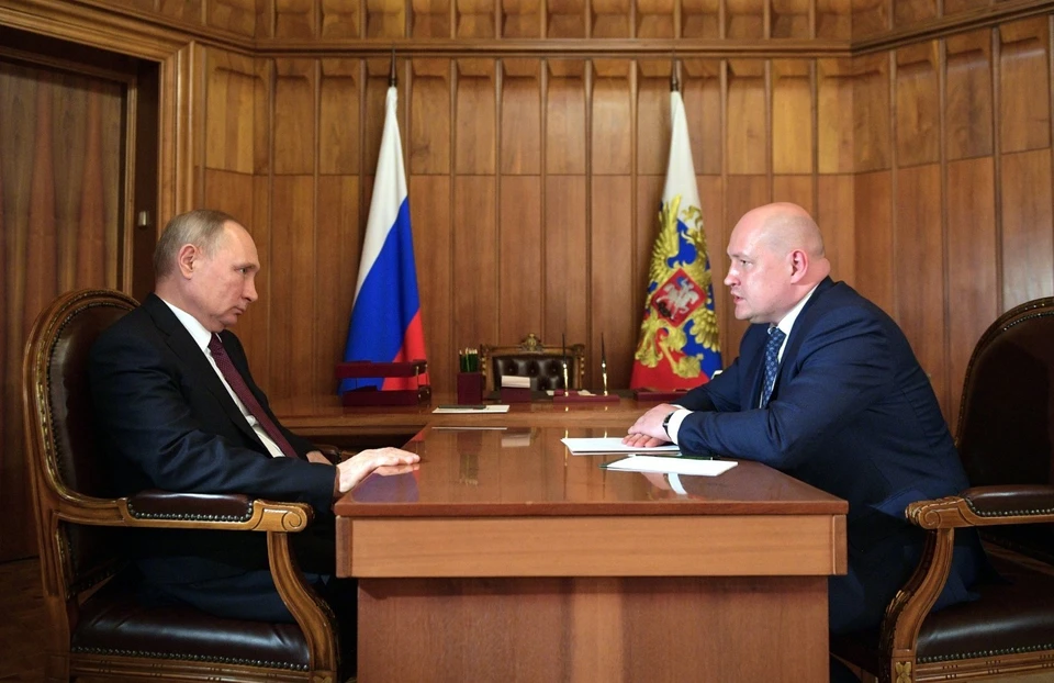 Встреча Владимира Путина и Михаила Развожаева
