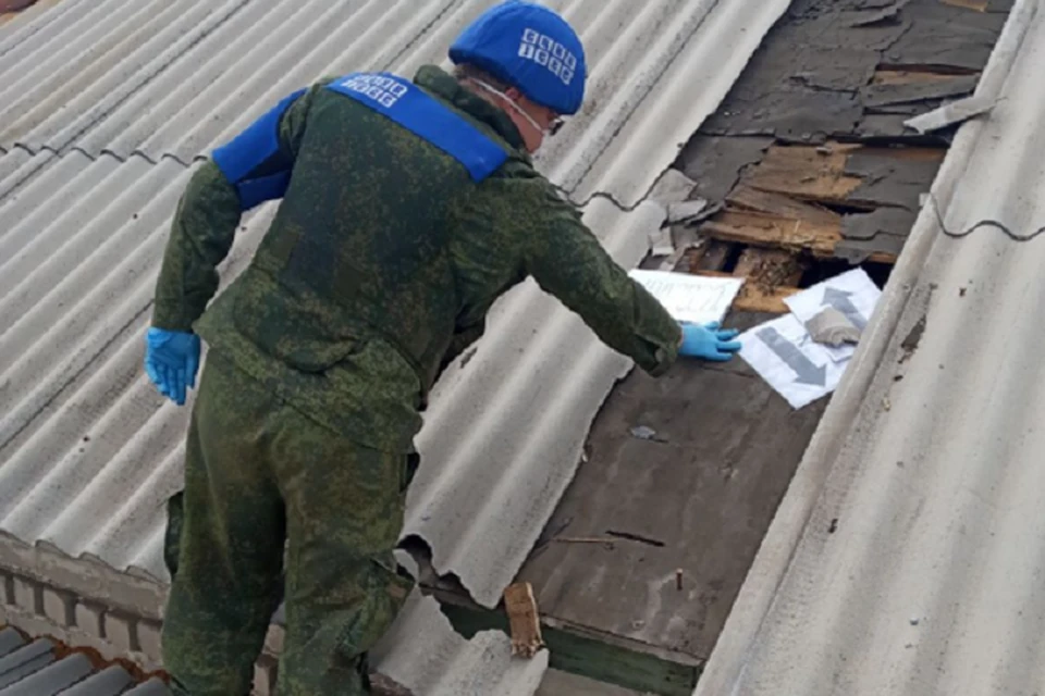 В Голубовском зафиксировано повреждение 17 жилых домов, а в Донецком – 1. Фото: Представительство ЛНР в СЦКК