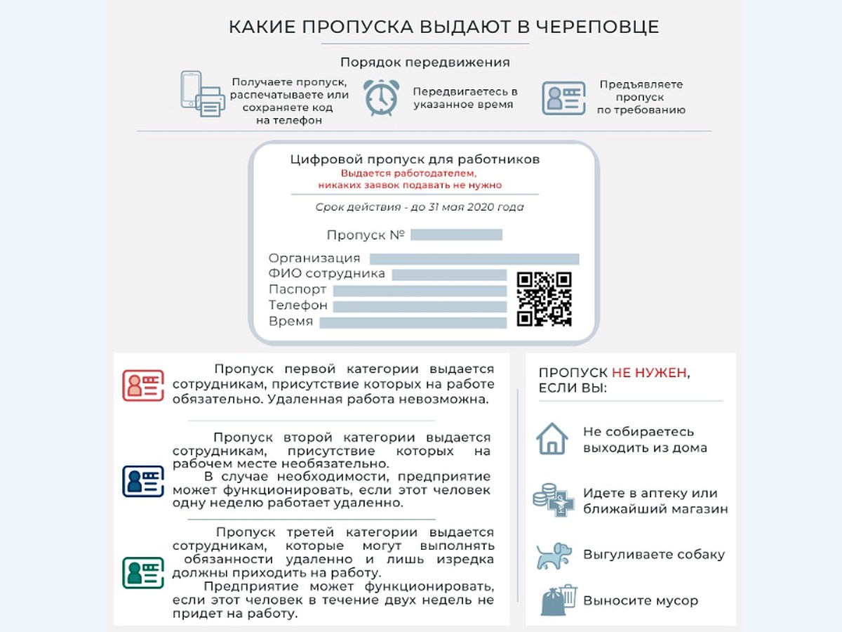 В Череповце начали выдавать пропуска с QR-кодами - KP.RU