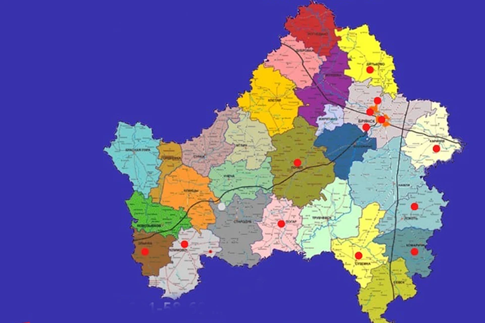 Подробная карта брянской области суражского района брянской области