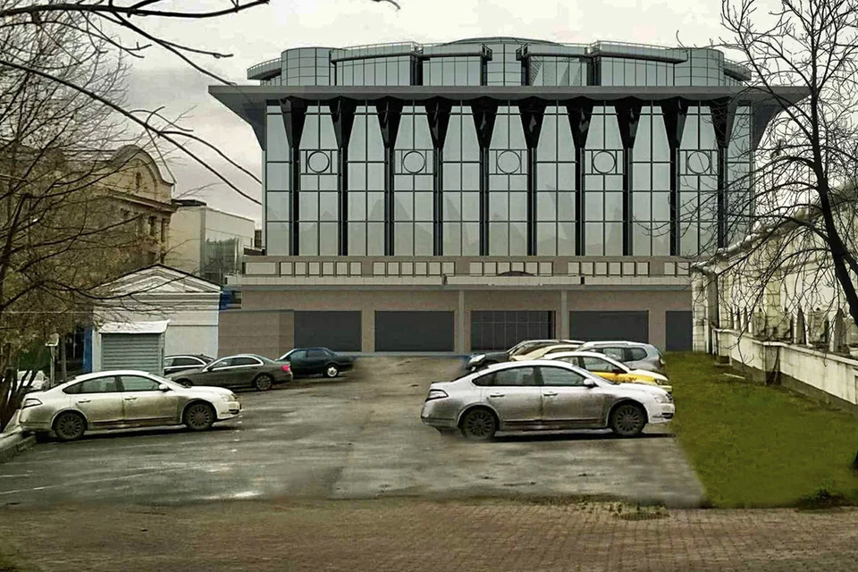 Проект будущего здания возле знаменитого бассейна «Чайка» в Турчаниновом переулке. Фото: пресс-служба Москомархитектуры.