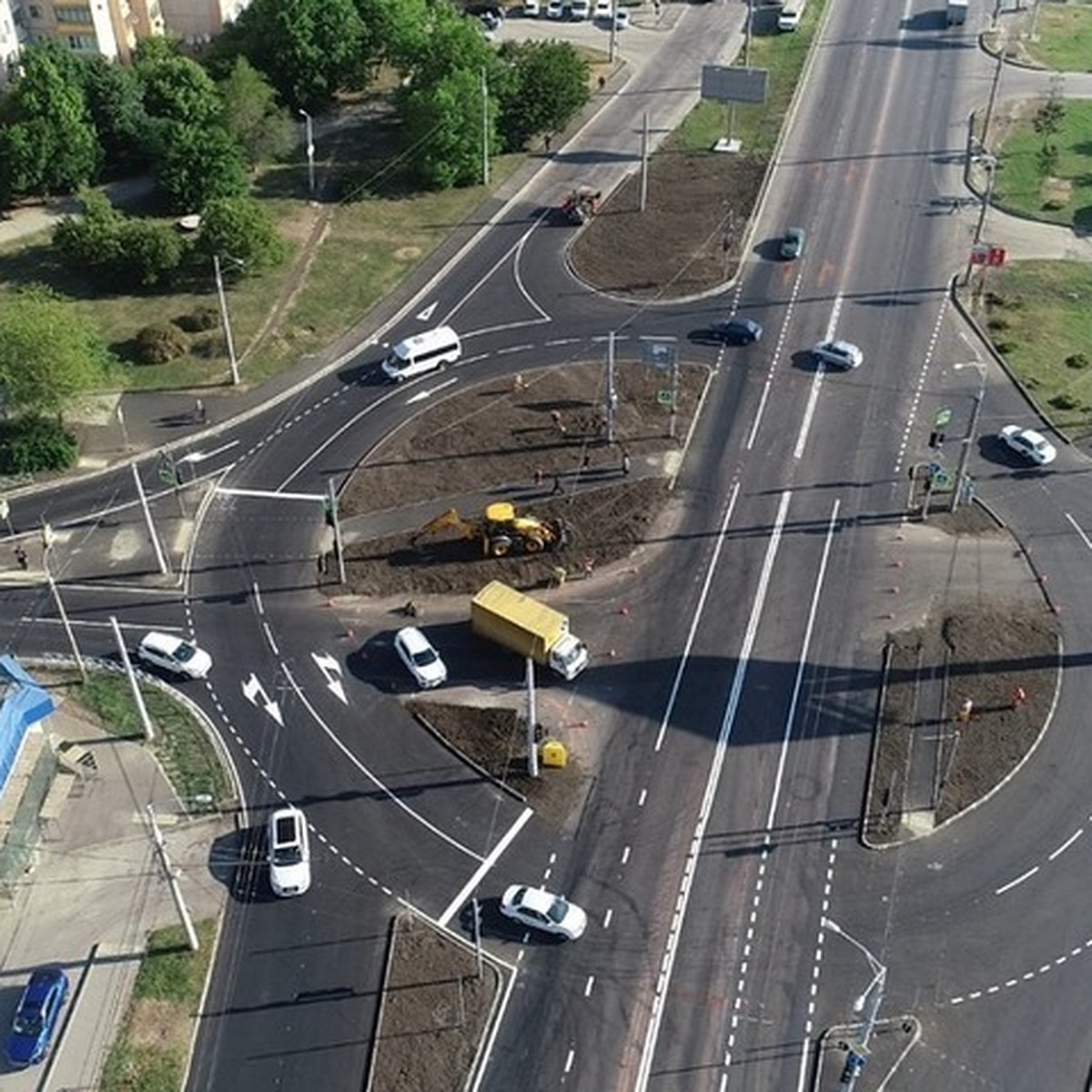 В Краснодаре на кольце на улице Дзержинского заработала новая схема движения  - KP.RU