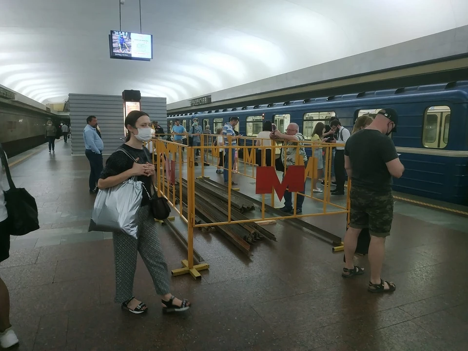 Так выглядит строительство на станции метро "Фрунзенская"