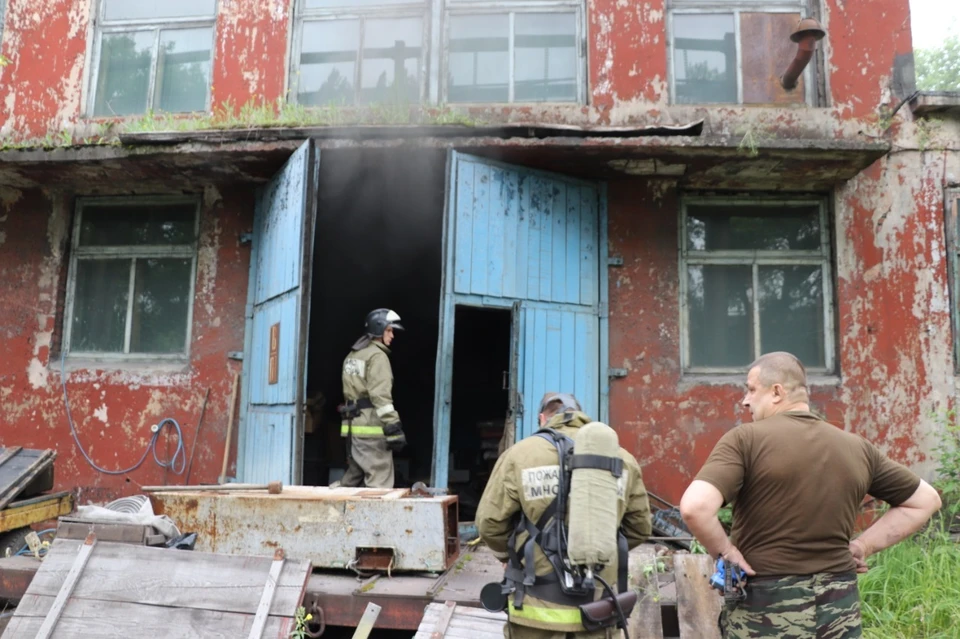 Пожар в Липецке на заводе ЛТЗ