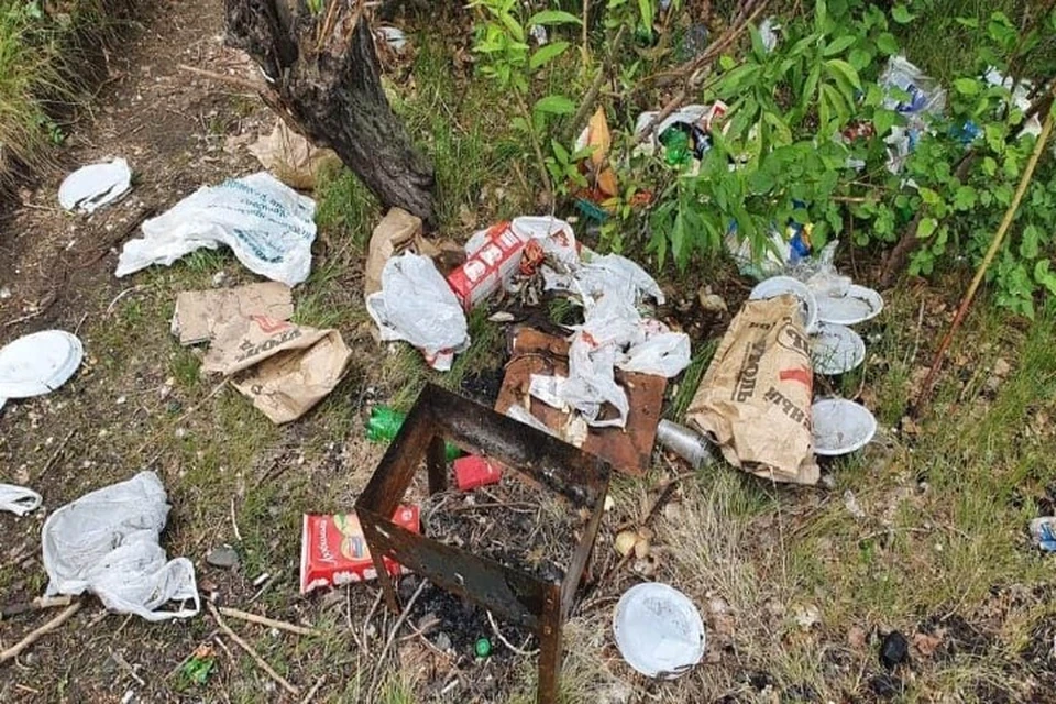 Остров завален мусором Фото: vk.com/prakrsk