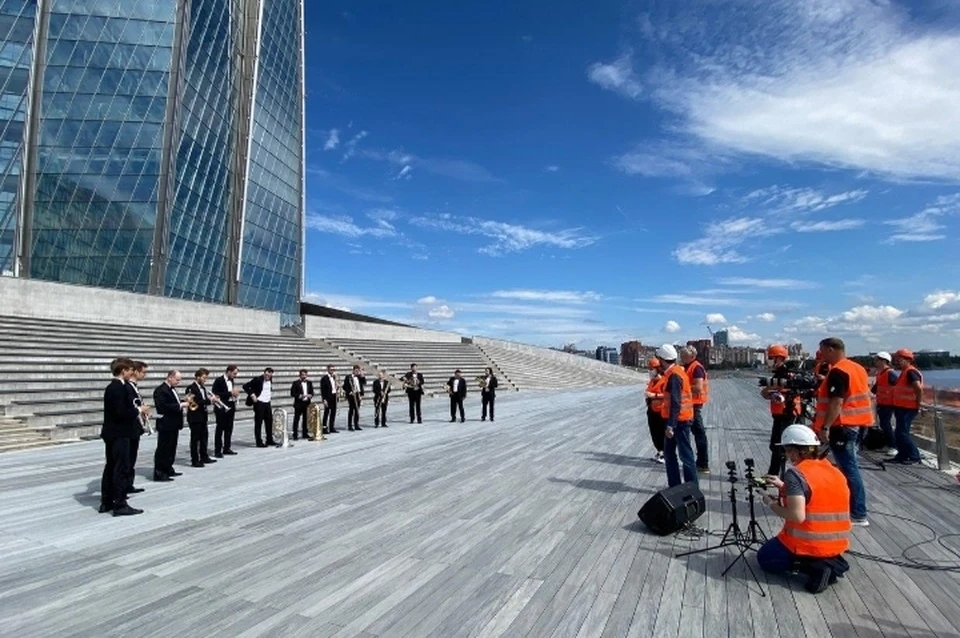 Первый концерт прошел в пока еще закрытом амфитеатре "Лахта Центра". Фото: vk.com/lakhtacenter