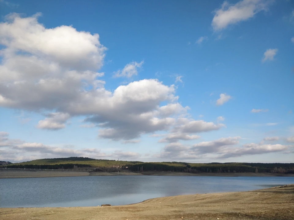Симферопольское водохранилище обмелело