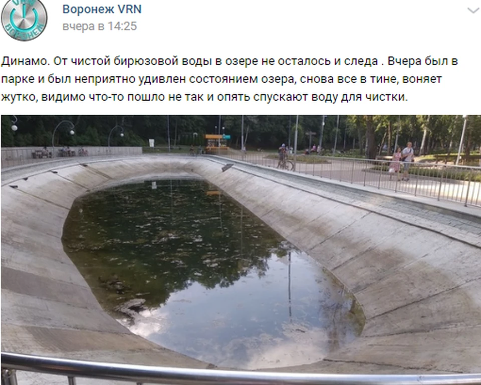 Будем надеяться, что третья очистка озеру на "Динамо" не понадобится.