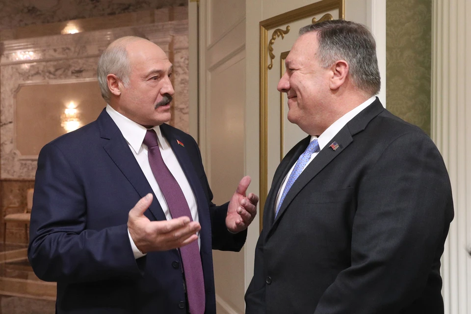 Майк Помпео встречался с Александром Лукашенко в Минске в феврале 2020 года - это был первый визит госсекретаря США с 1994 года. Фото: БелТА.