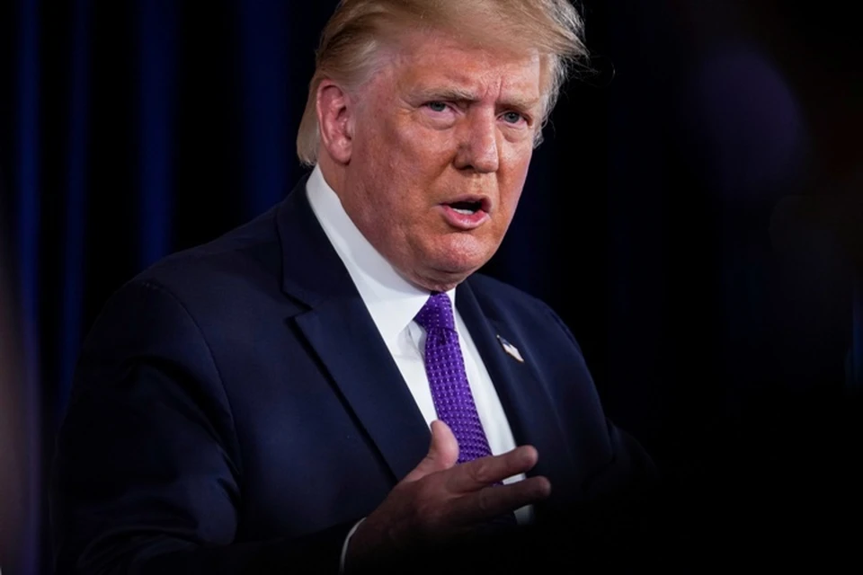 Президент США Дональд Трамп на пресс-конференции в Бедминстере