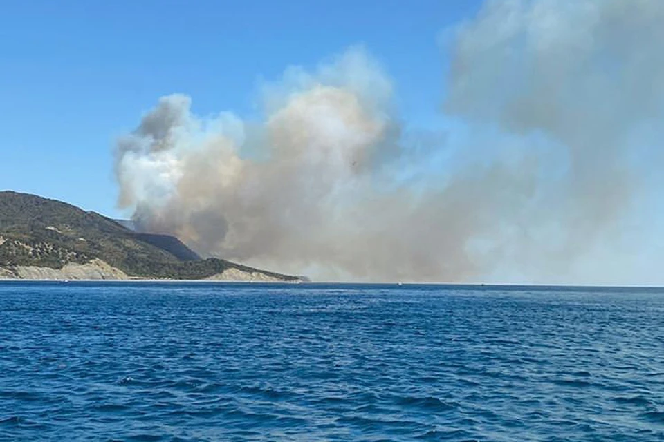 Дым от пожара виден за несколько километров. Фото: t.me/anapame