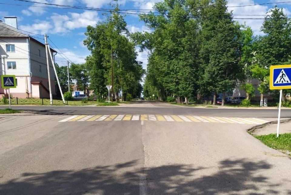 ДТП произошла на пешеходном переходе.