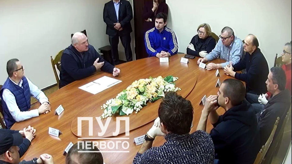 Лукашенко встретился в СИЗО КГБ с Виктором Бабарико и другими членами КС и штаба Бабарико. Фото: телеграм-канал Пул Первого.