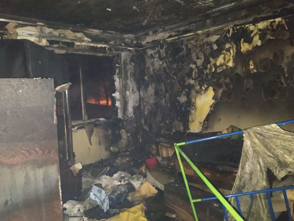 Квартира выгорела за короткое время. Фото: архив семьи Шевченко